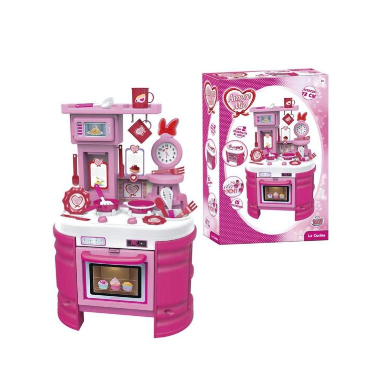 NUOVA CUCINA DI BARBIE CM.106 CON 25 ACCESSORI Arnone Giocattoli