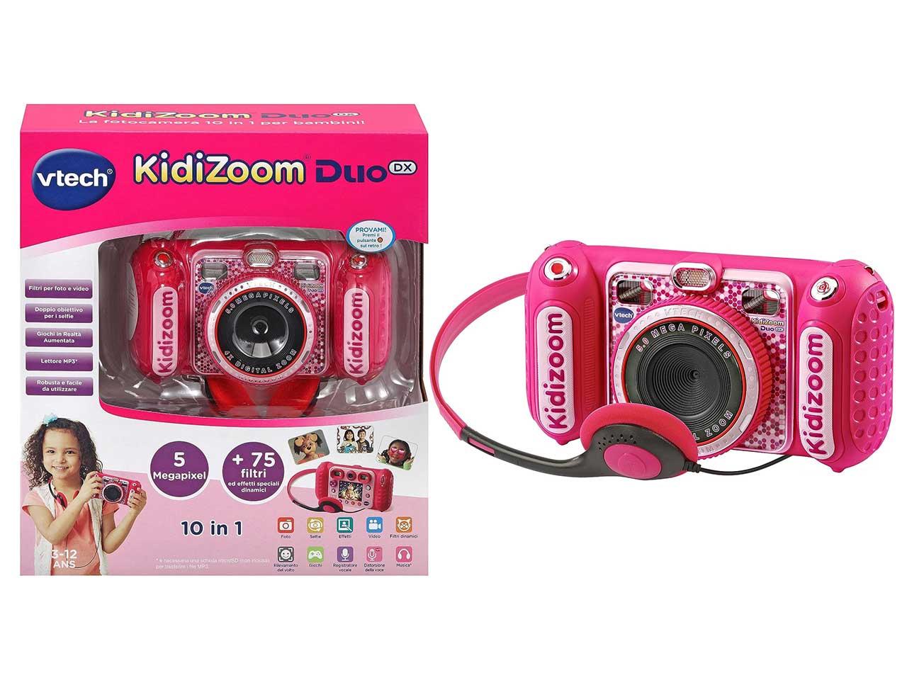 Vtech macchina fotografica per bambini kidizzom duo dx rosa - Arnone  Giocattoli